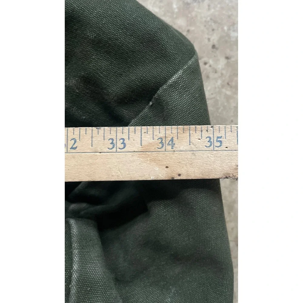 Vintage US Military Duffle Bag Olive Drab Canvas Sea Bag Jensen CH 1970s Vietnam